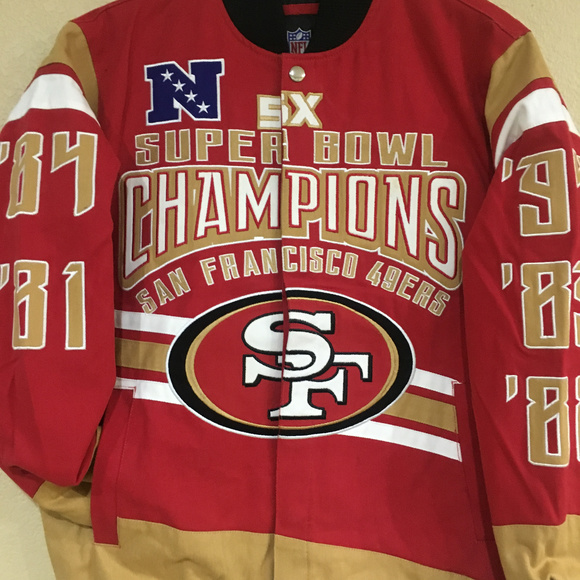 San Francisco 49ers 5X Championship Cotton Jacket - Picture 2 of 8